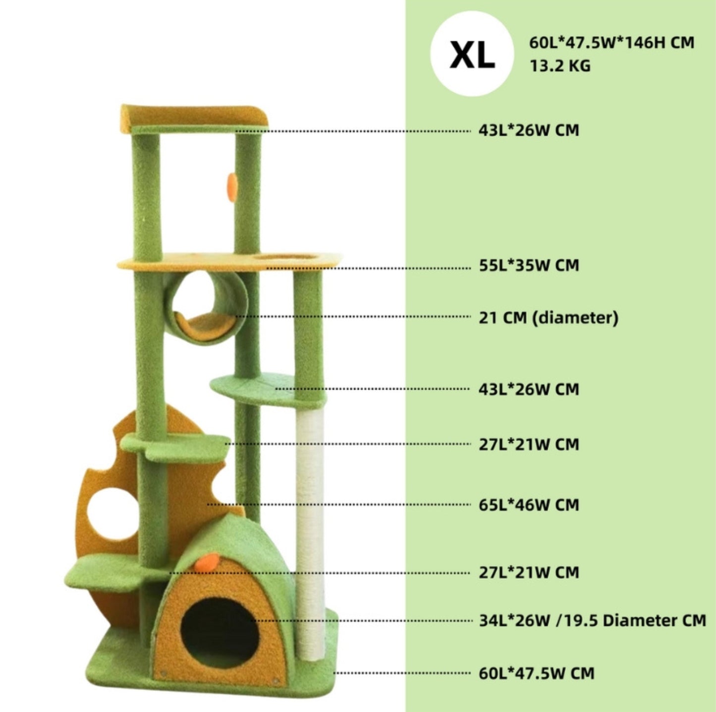 Tropical Rainforest Climbing Frame Cat Tree With Scratching Posts