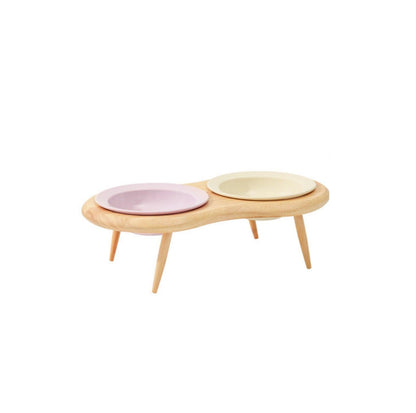 UFO Styled Tilted Cat and Dog Bowl with Elevated Stand