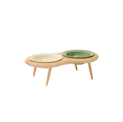 UFO Styled Tilted Cat and Dog Bowl with Elevated Stand