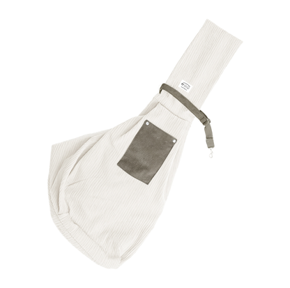 Warm Corduroy Pet Sling Carrier Bag for Small Pets Up to 6 kg