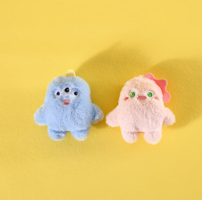 Adorable Little Monster-Style Plush Cat Toy Set of 5 – With Catnip & Bells - {{product.type}} - PawPawUp