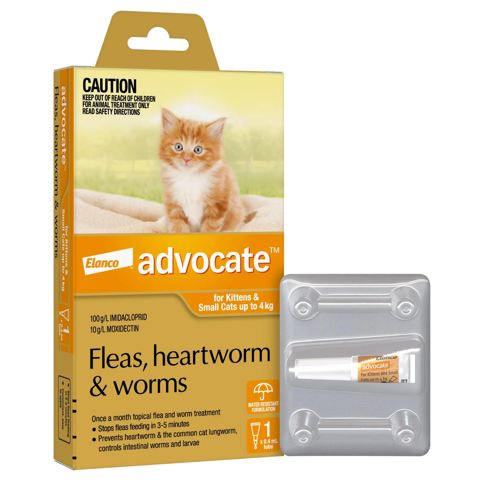 Advocate 0-4kg Cat Spot-On Flea & Worm Treatment - {{product.type}} - PawPawUp