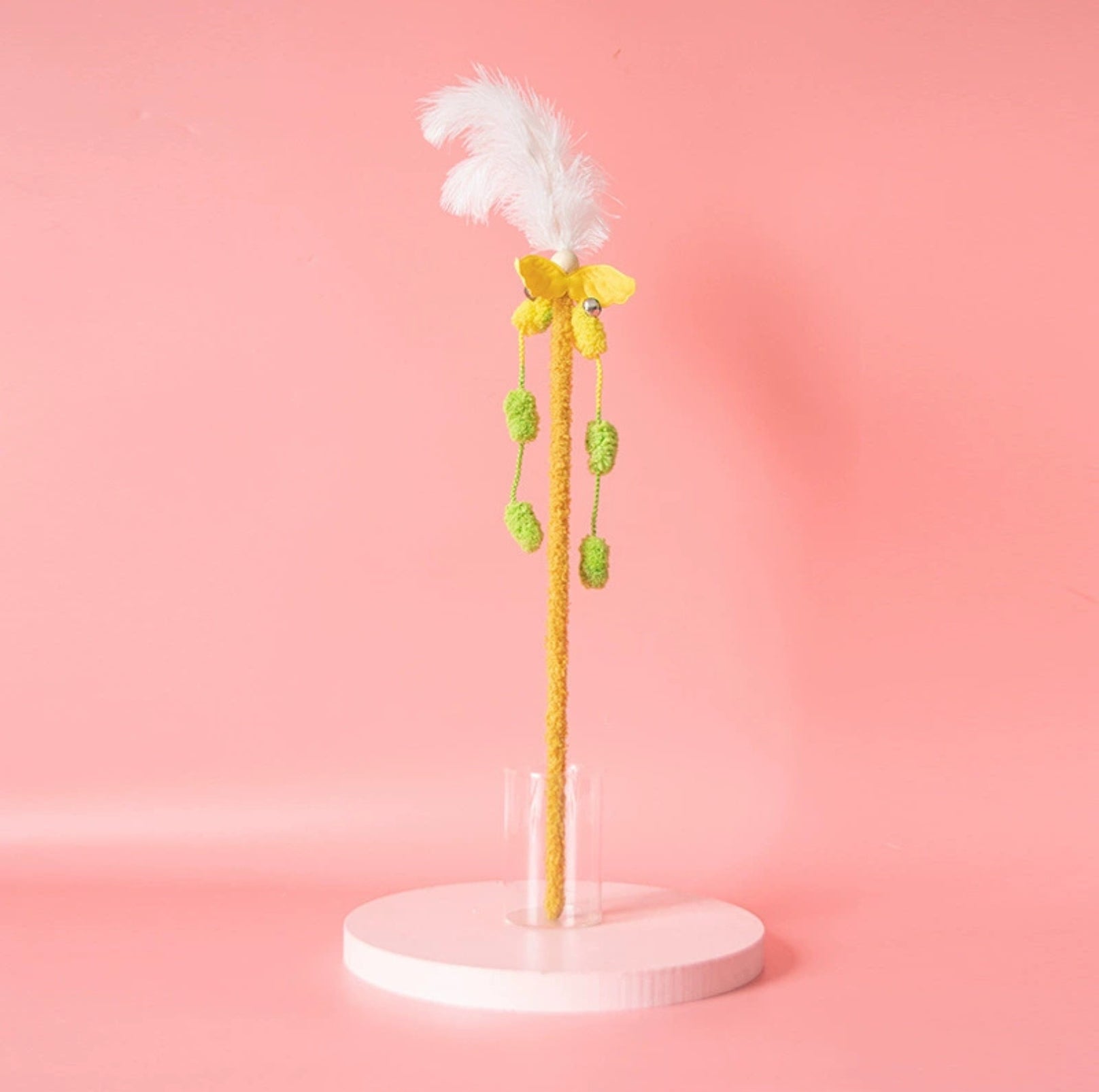 Angel Wings Feather Cat Teaser Wand - {{product.type}} - PawPawUp