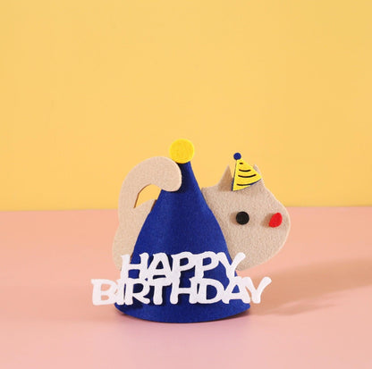 Animal Paw-ty Gear: Adorable Birthday Hat for Pets - {{product.type}} - PawPawUp