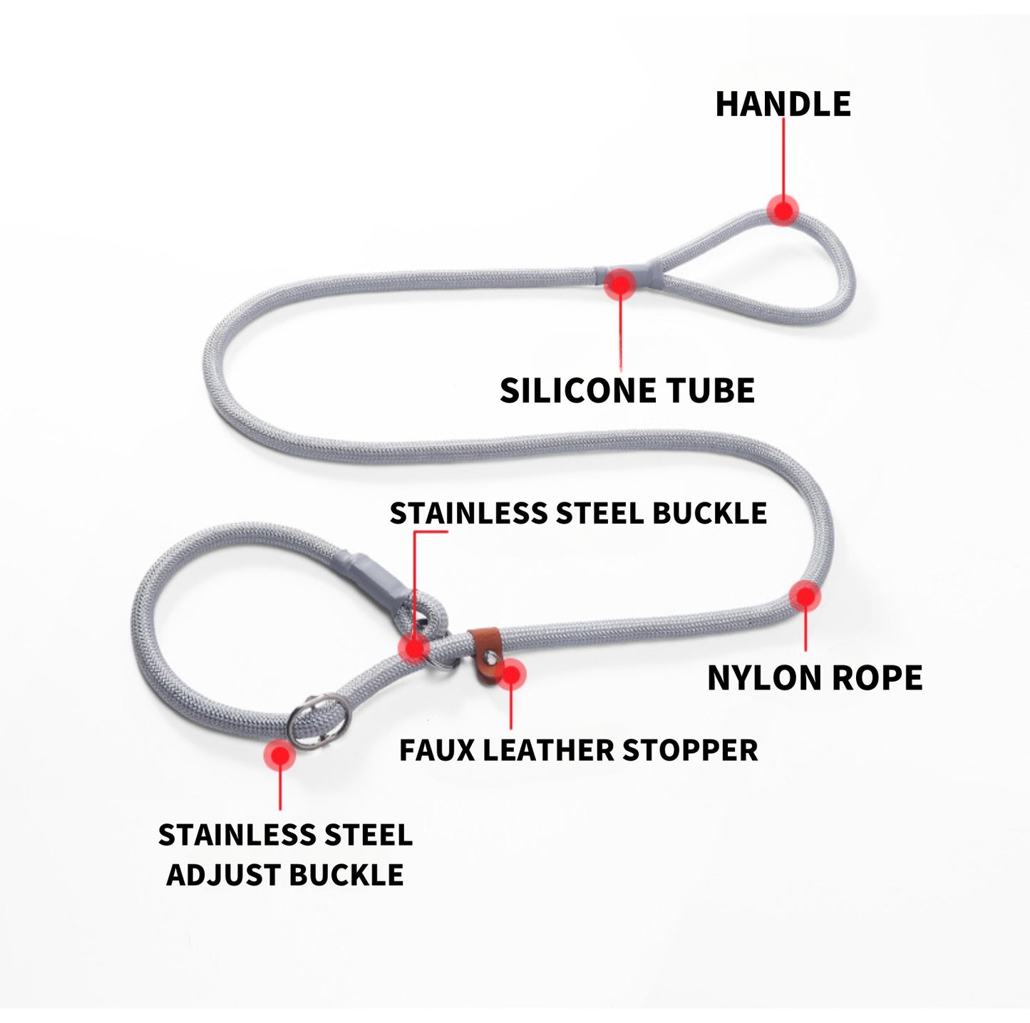 Anti-Pull Dog Leash with P-Chain - Escape-Proof, Durable Lead for Medium and Large Dogs - {{product.type}} - PawPawUp