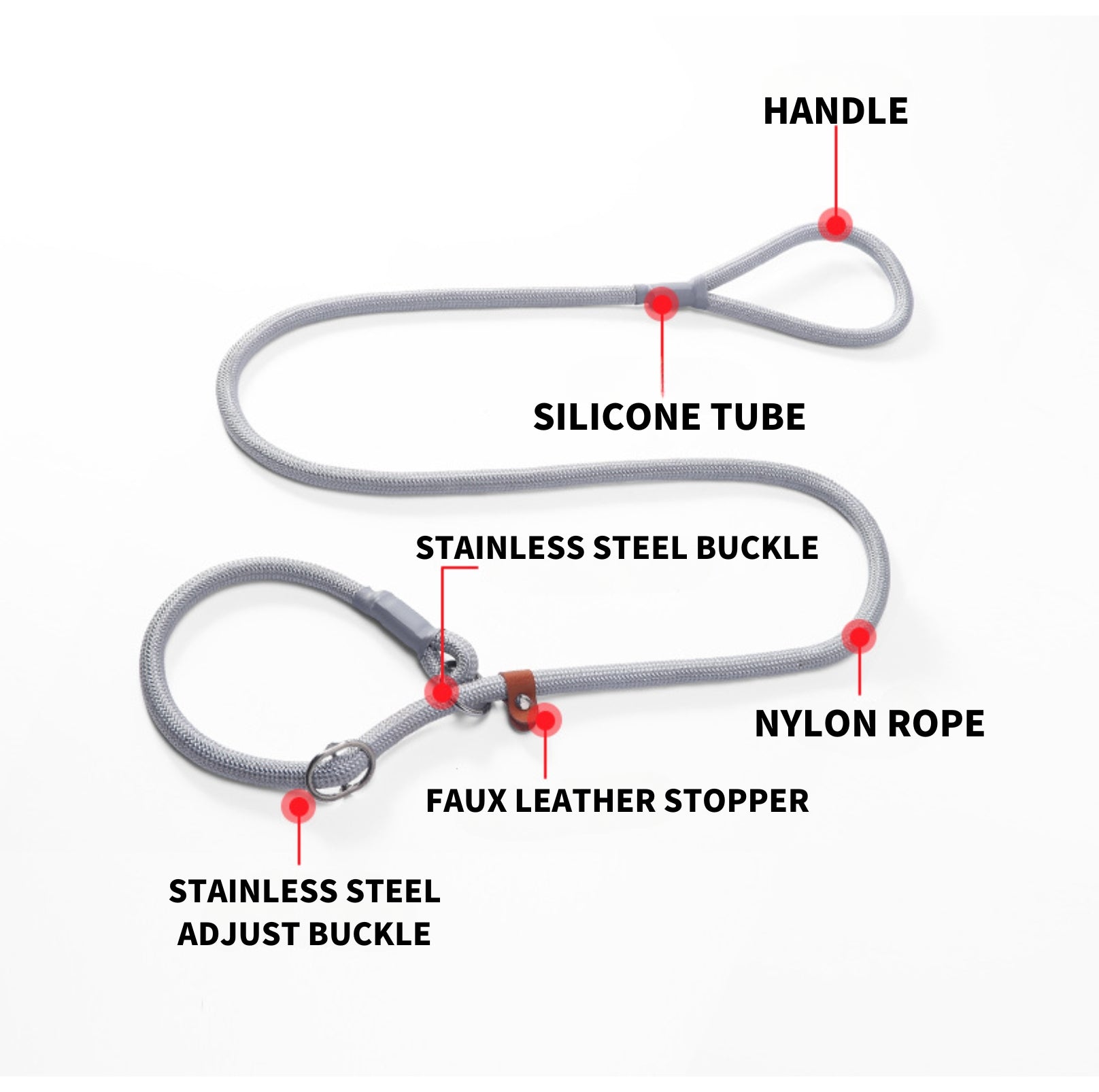Anti-Pull Dog Leash with P-Chain - Escape-Proof, Durable Lead for Medium and Large Dogs - {{product.type}} - PawPawUp
