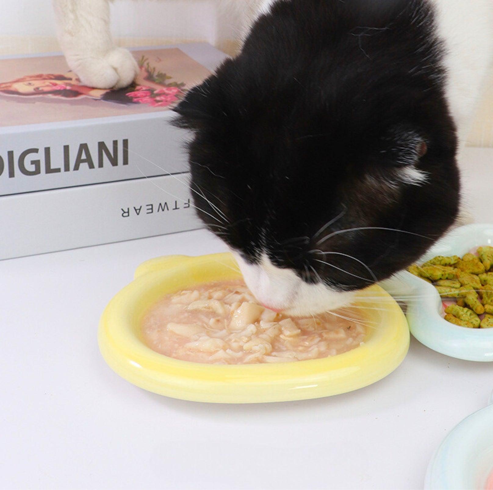 Artisan Ceramic Pet Food Plates Cat Bowl And Small Dog Bowl - {{product.type}} - PawPawUp