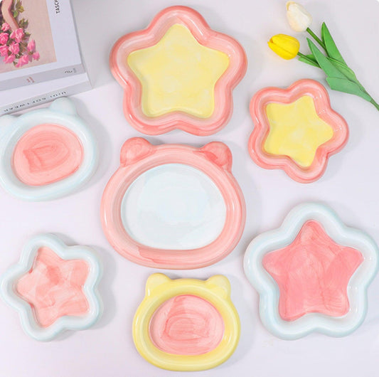 Artisan Ceramic Pet Food Plates Cat Bowl And Small Dog Bowl - {{product.type}} - PawPawUp
