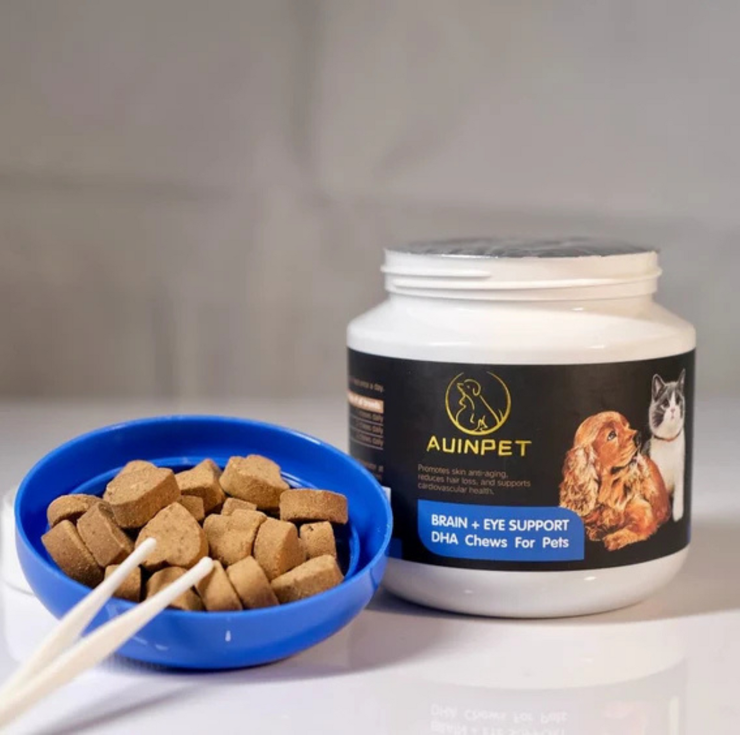 AUINPET BRAIN + EYE SUPPORT DHA Chews For Pets - {{product.type}} - PawPawUp