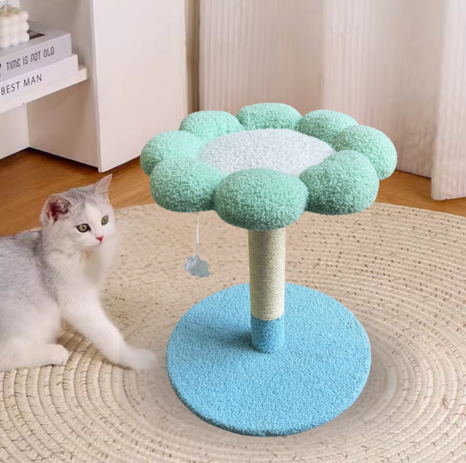Blue Flower-Shaped Small Cat Tree - {{product.type}} - PawPawUp