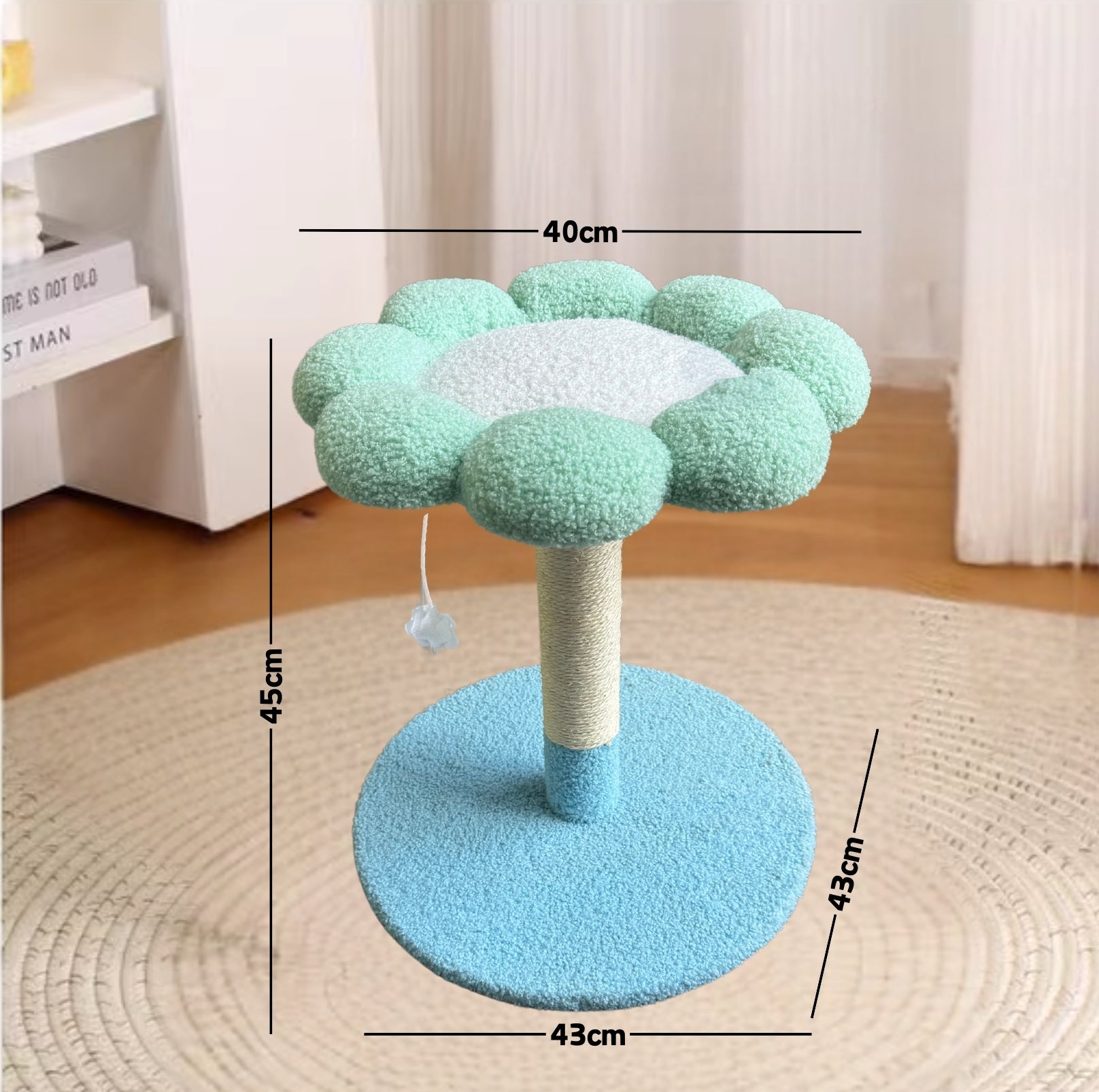 Blue Flower-Shaped Small Cat Tree - {{product.type}} - PawPawUp