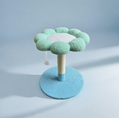 Blue Flower-Shaped Small Cat Tree - {{product.type}} - PawPawUp