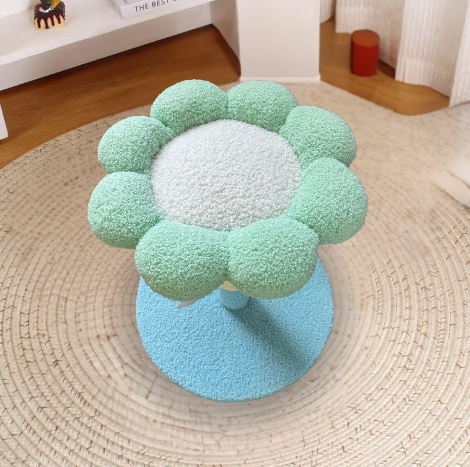 Blue Flower-Shaped Small Cat Tree - {{product.type}} - PawPawUp