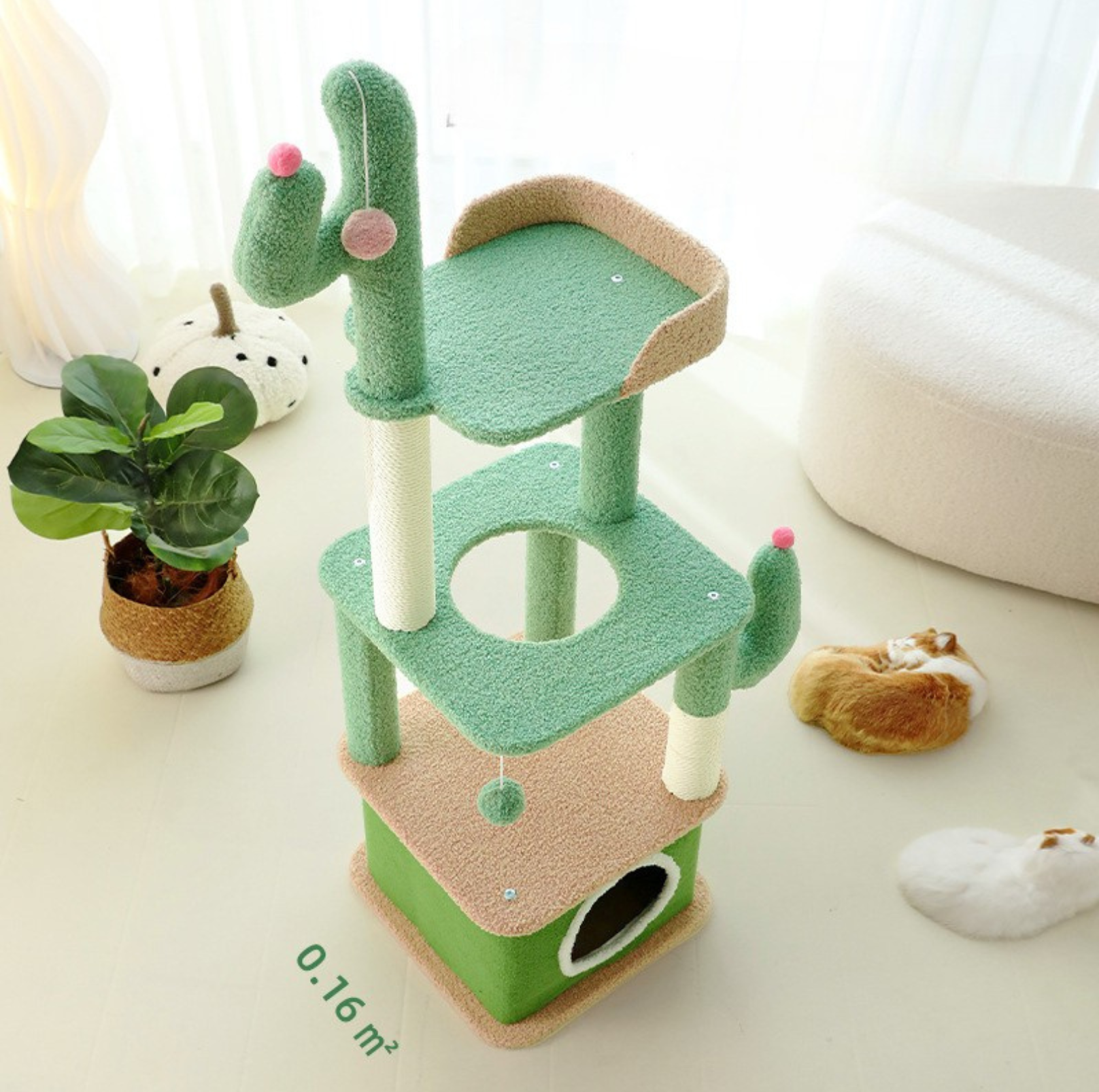 Cactus-Styled Cat Climbing Tree - {{product.type}} - PawPawUp