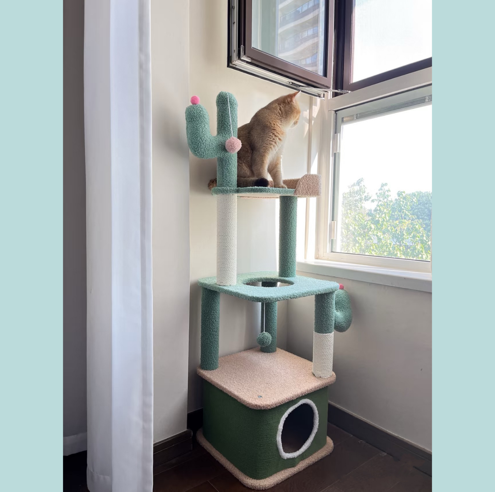 Cactus-Styled Cat Climbing Tree - {{product.type}} - PawPawUp