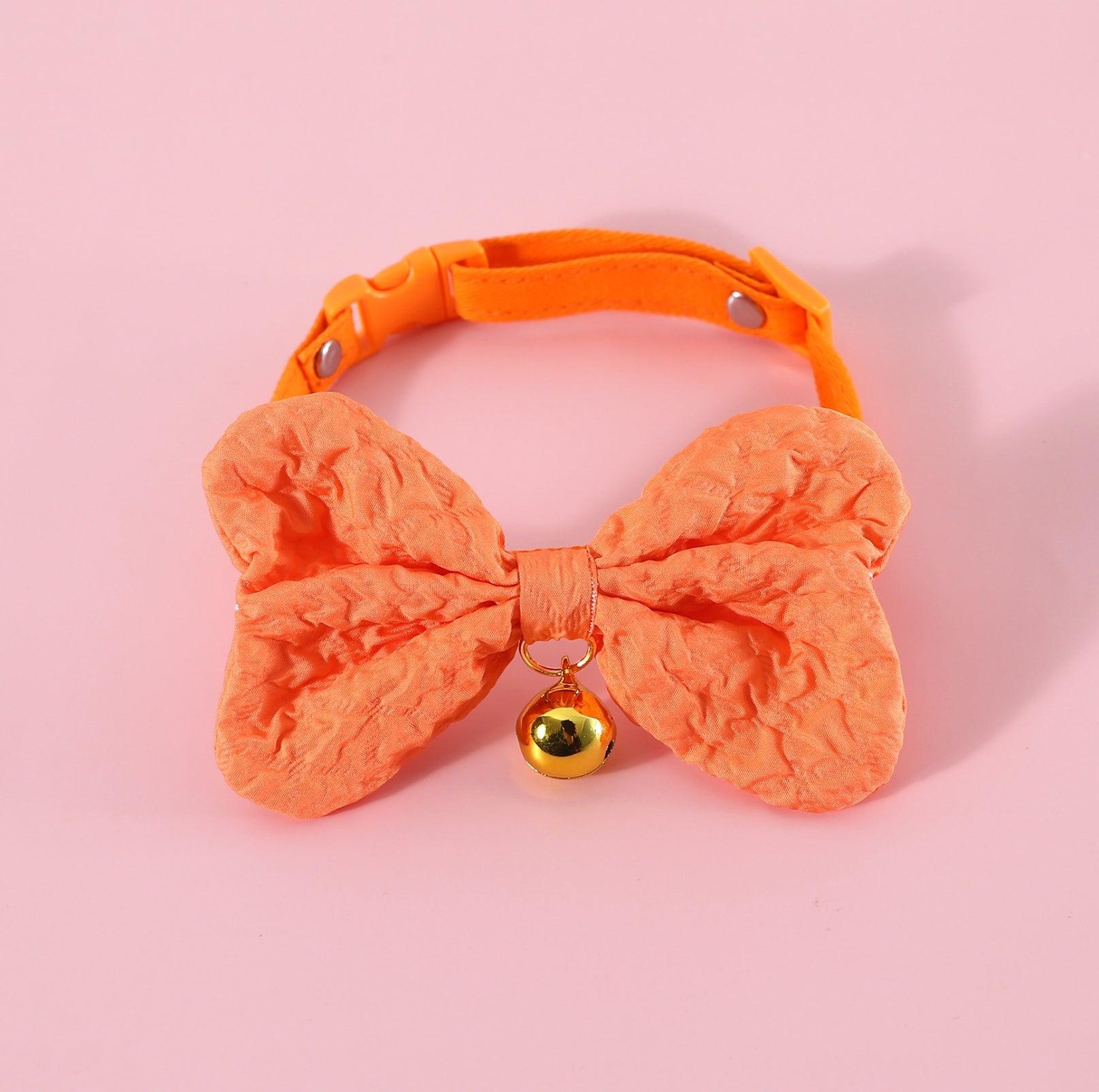 Candy-Colored Denim Bowtie Adjustable Pet Collar - {{product.type}} - PawPawUp