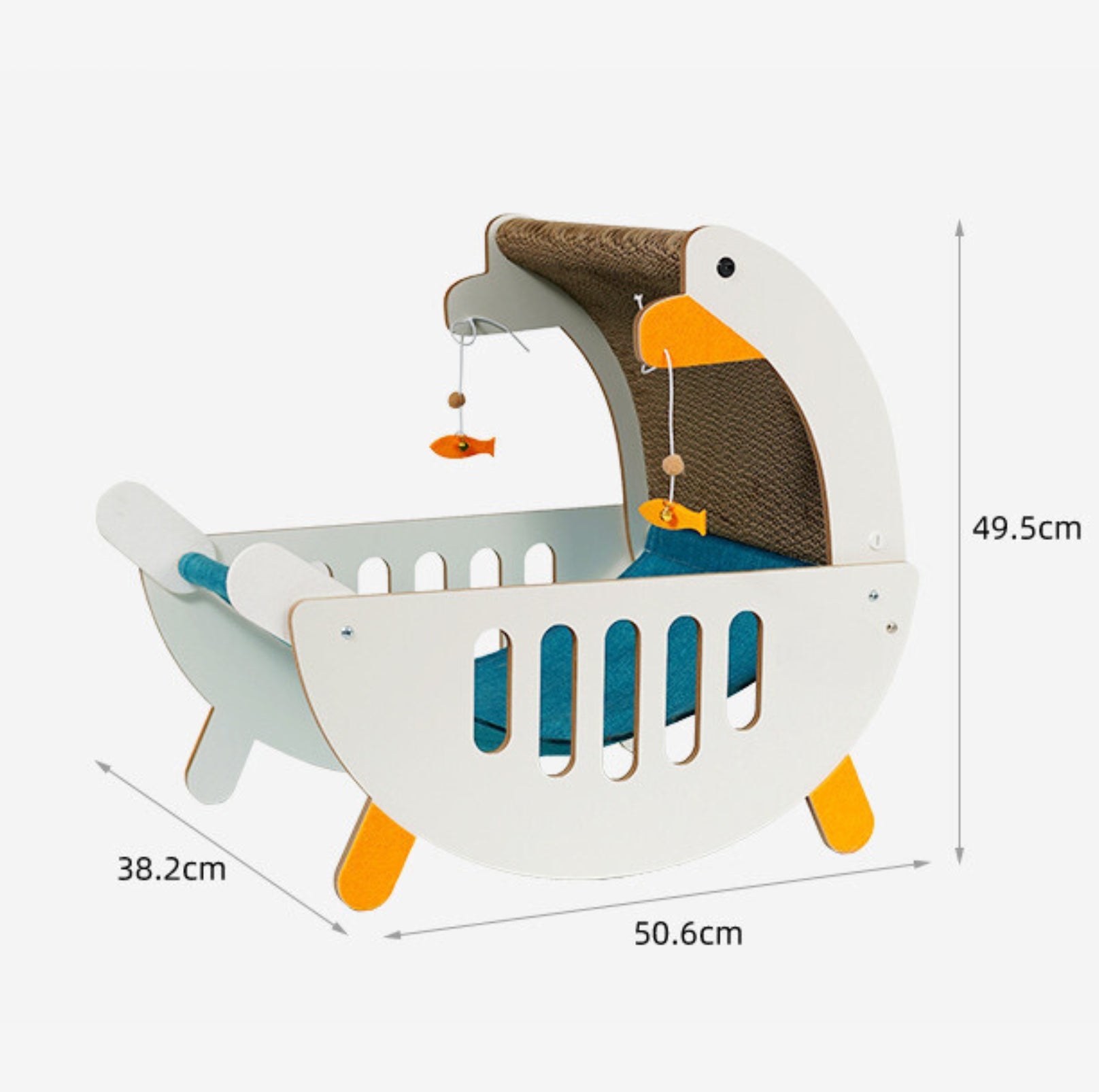 Cartoon Goose Shaped Cat Scratcher and Bed - {{product.type}} - PawPawUp