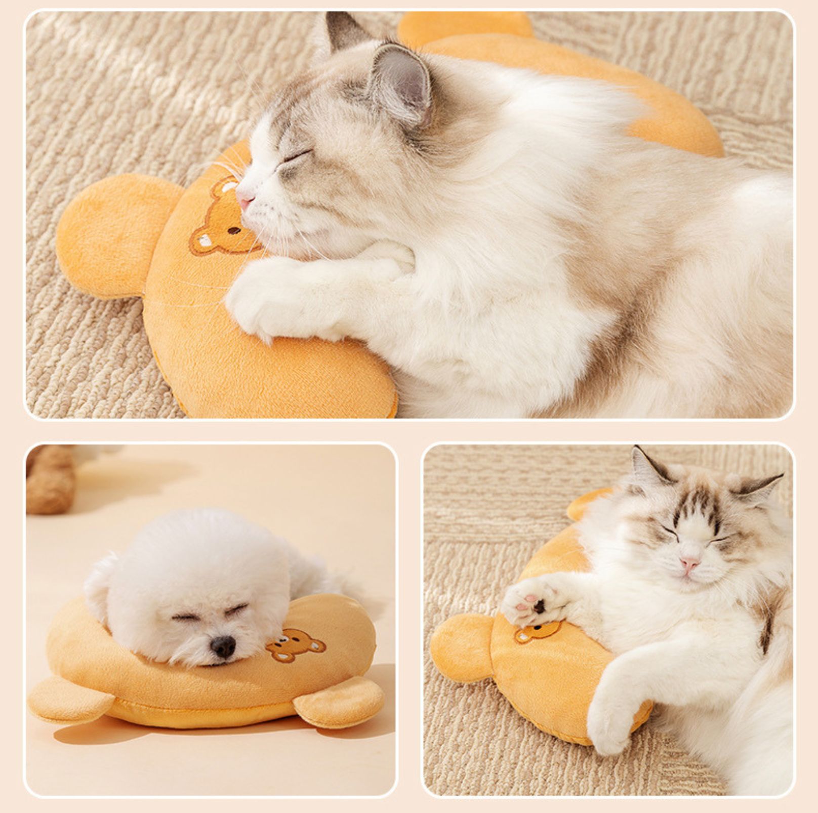 Cartoon U-Shaped Pillow for Pets – All-Season Comfort - {{product.type}} - PawPawUp