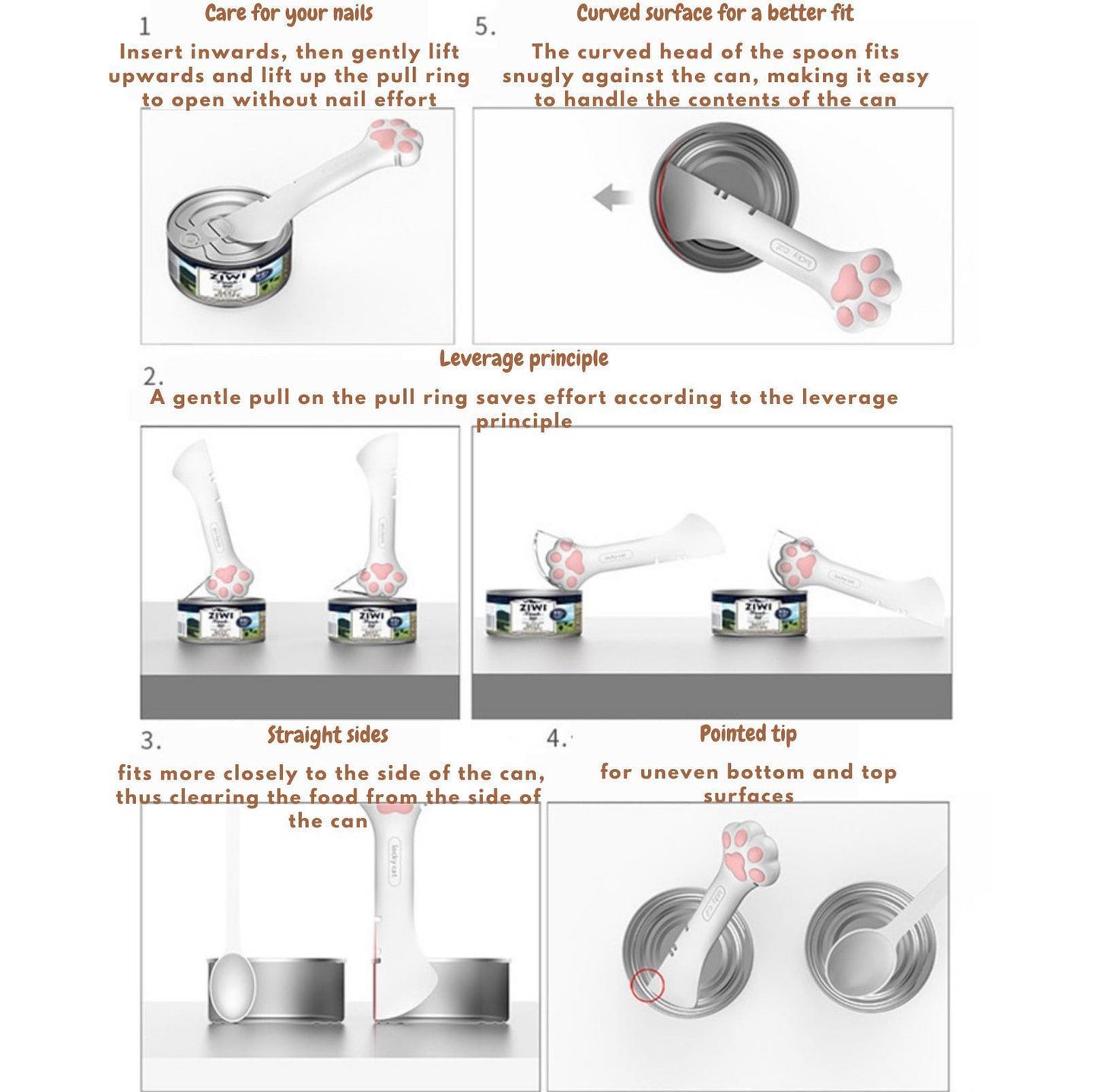 Cat Claw Silicone Spoon with Pattern