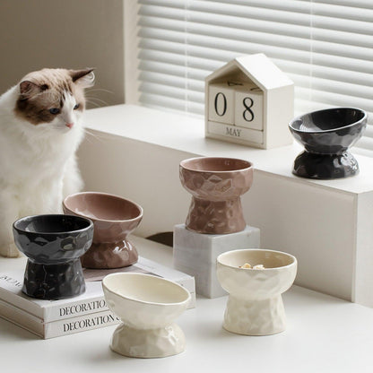 Ceramic Raised Pet Bowl for Cats and Dogs - {{product.type}} - PawPawUp