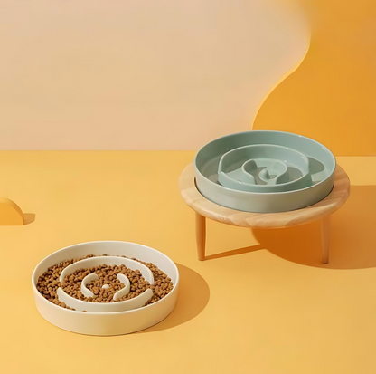 Ceramic Slow Feeder Pet Bowl for Dogs and Cats - {{product.type}} - PawPawUp