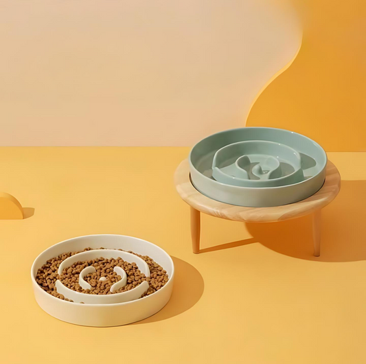 Ceramic Slow Feeder Pet Bowl for Dogs and Cats - {{product.type}} - PawPawUp