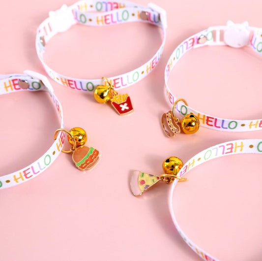 Charming Food Pendant Collar with Copper Bell for Pets - {{product.type}} - PawPawUp