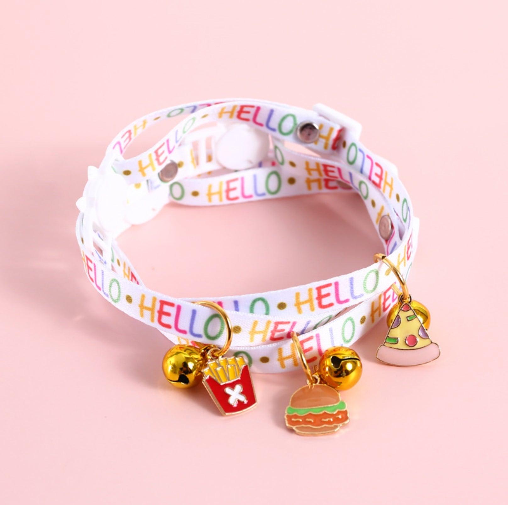 Charming Food Pendant Collar with Copper Bell for Pets - {{product.type}} - PawPawUp
