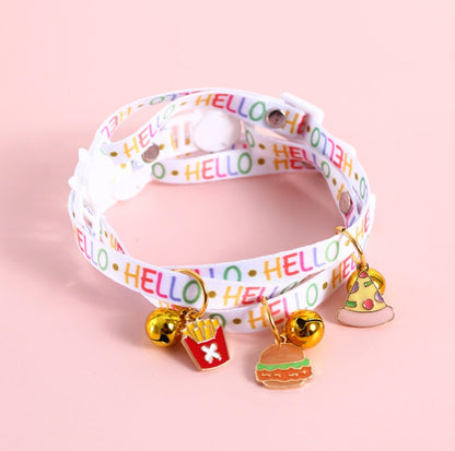 Charming Food Pendant Collar with Copper Bell for Pets - {{product.type}} - PawPawUp