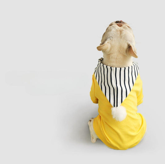 Chic Hooded Pet Jacket - Cozy Cotton Apparel - {{product.type}} - PawPawUp