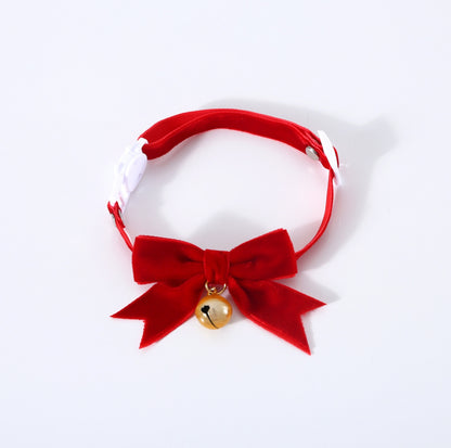 Christmas Velvet Bow Tie Pet Collar - {{product.type}} - PawPawUp