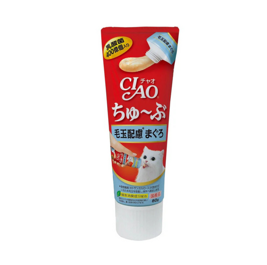 CIAO Churu Tube Hairball Tuna Recipe 80G - {{product.type}} - PawPawUp