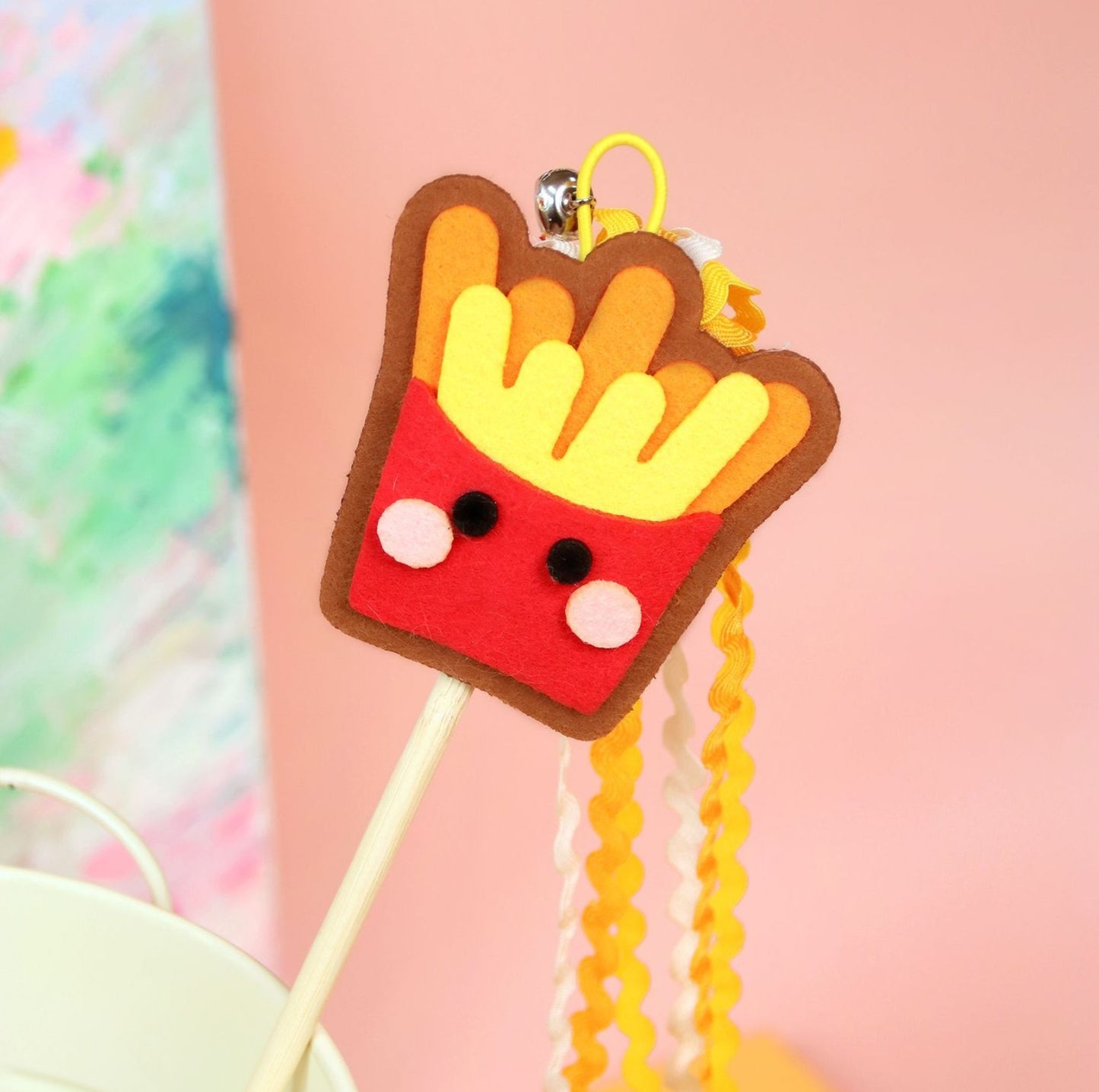 Cute Cartoon Felt Tassel Cat Wand Toy - {{product.type}} - PawPawUp