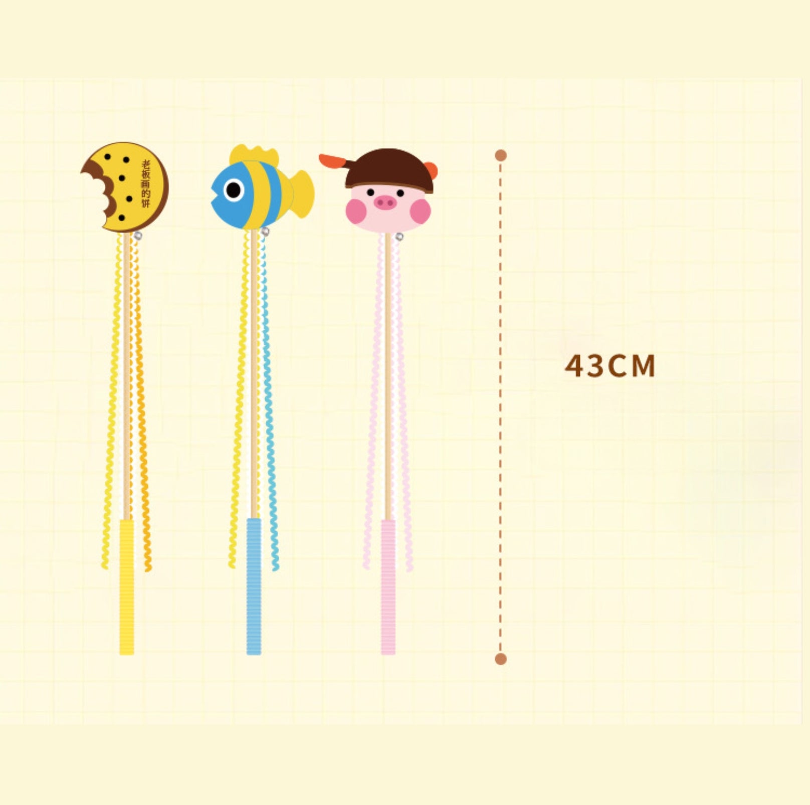 Cute Cartoon Felt Tassel Cat Wand Toy - {{product.type}} - PawPawUp