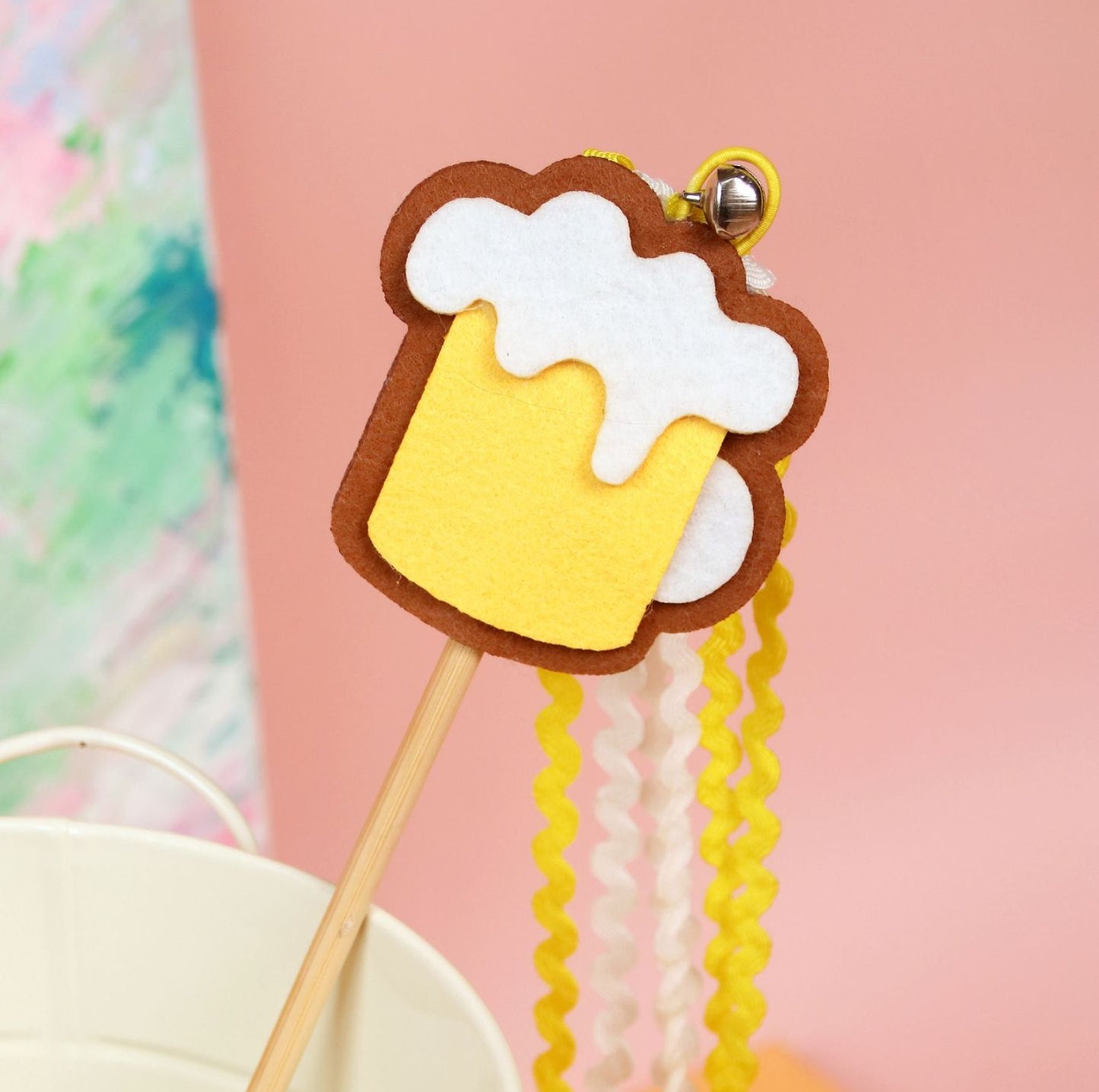 Cute Cartoon Felt Tassel Cat Wand Toy - {{product.type}} - PawPawUp