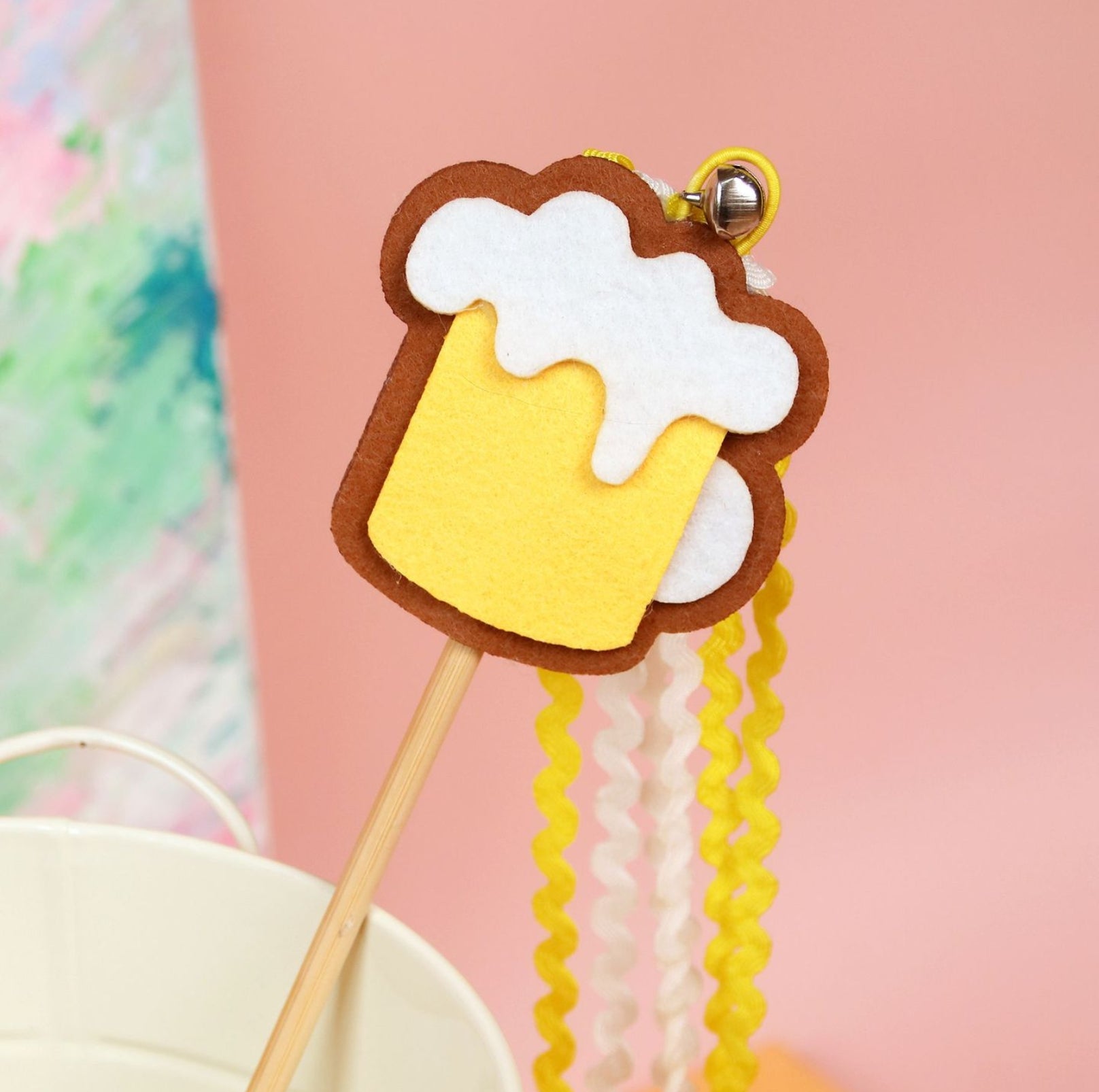 Cute Cartoon Felt Tassel Cat Wand Toy - {{product.type}} - PawPawUp