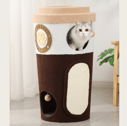 Deluxe Coffee Cup Cat Tree Cat Scratcher - {{product.type}} - PawPawUp