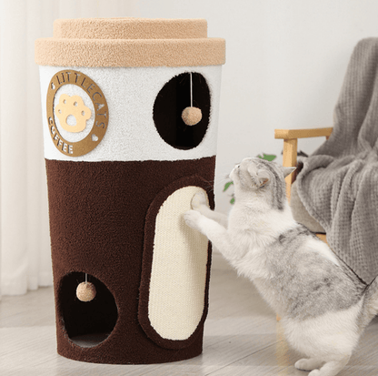 Deluxe Coffee Cup Cat Tree Cat Scratcher - {{product.type}} - PawPawUp