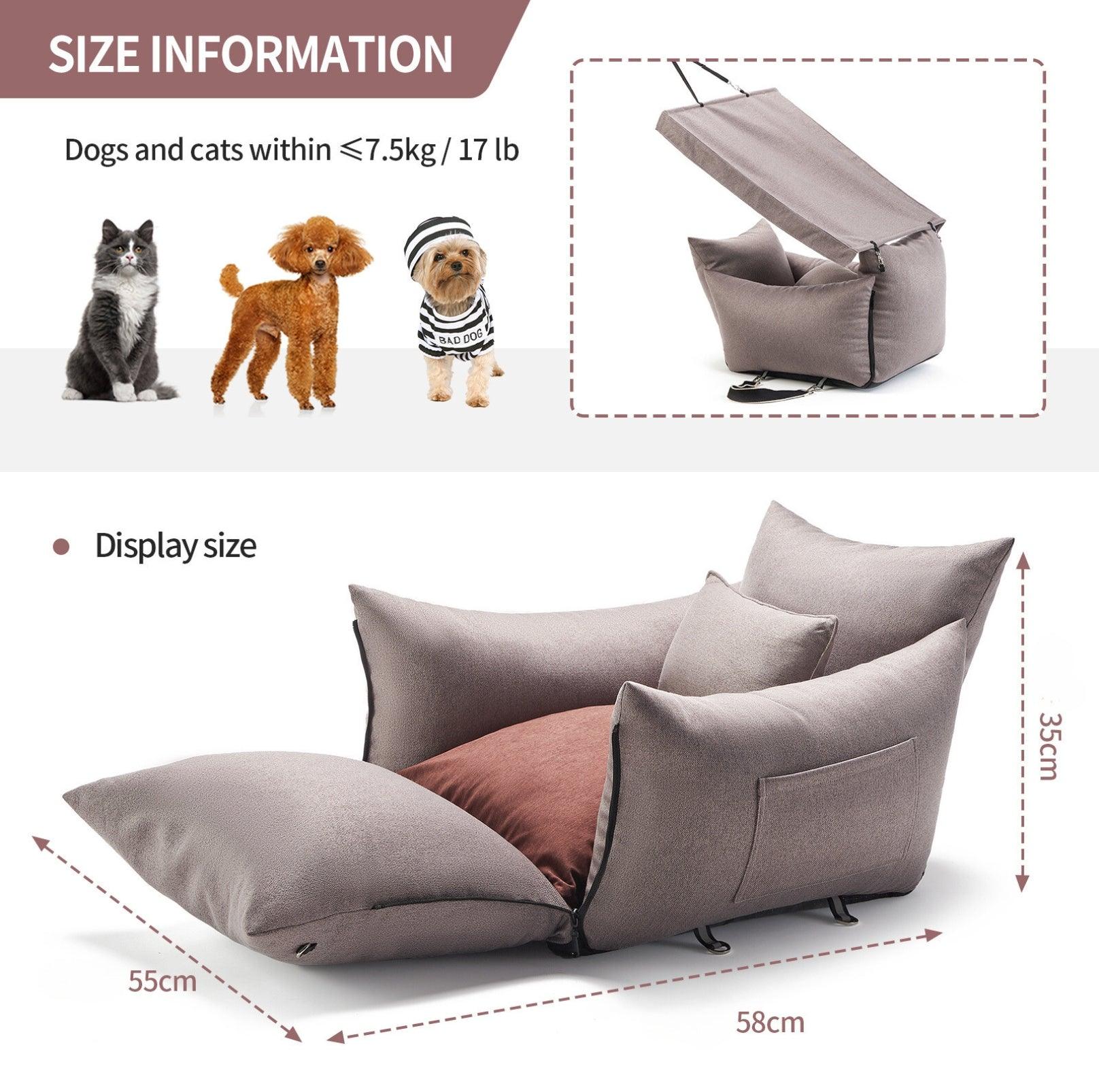 DOTOUUD 3-in-1 Pet Car Seat & Bed - {{product.type}} - PawPawUp