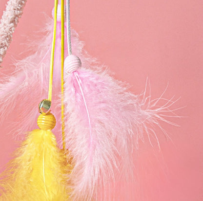 Double Feather Cat Teaser Wand - {{product.type}} - PawPawUp