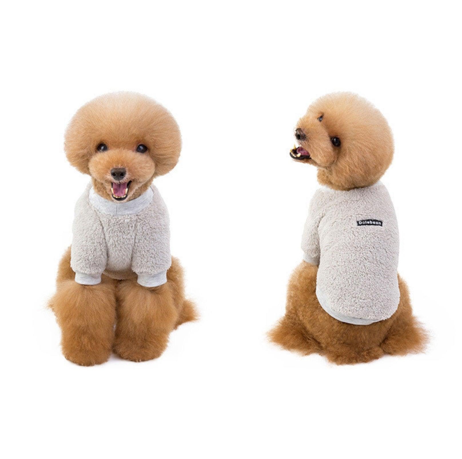 Double-Fleece Crew Neck Dog Sweater - {{product.type}} - PawPawUp