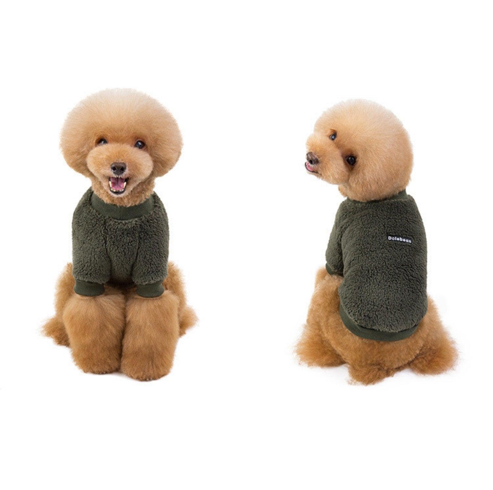 Double-Fleece Crew Neck Dog Sweater - {{product.type}} - PawPawUp