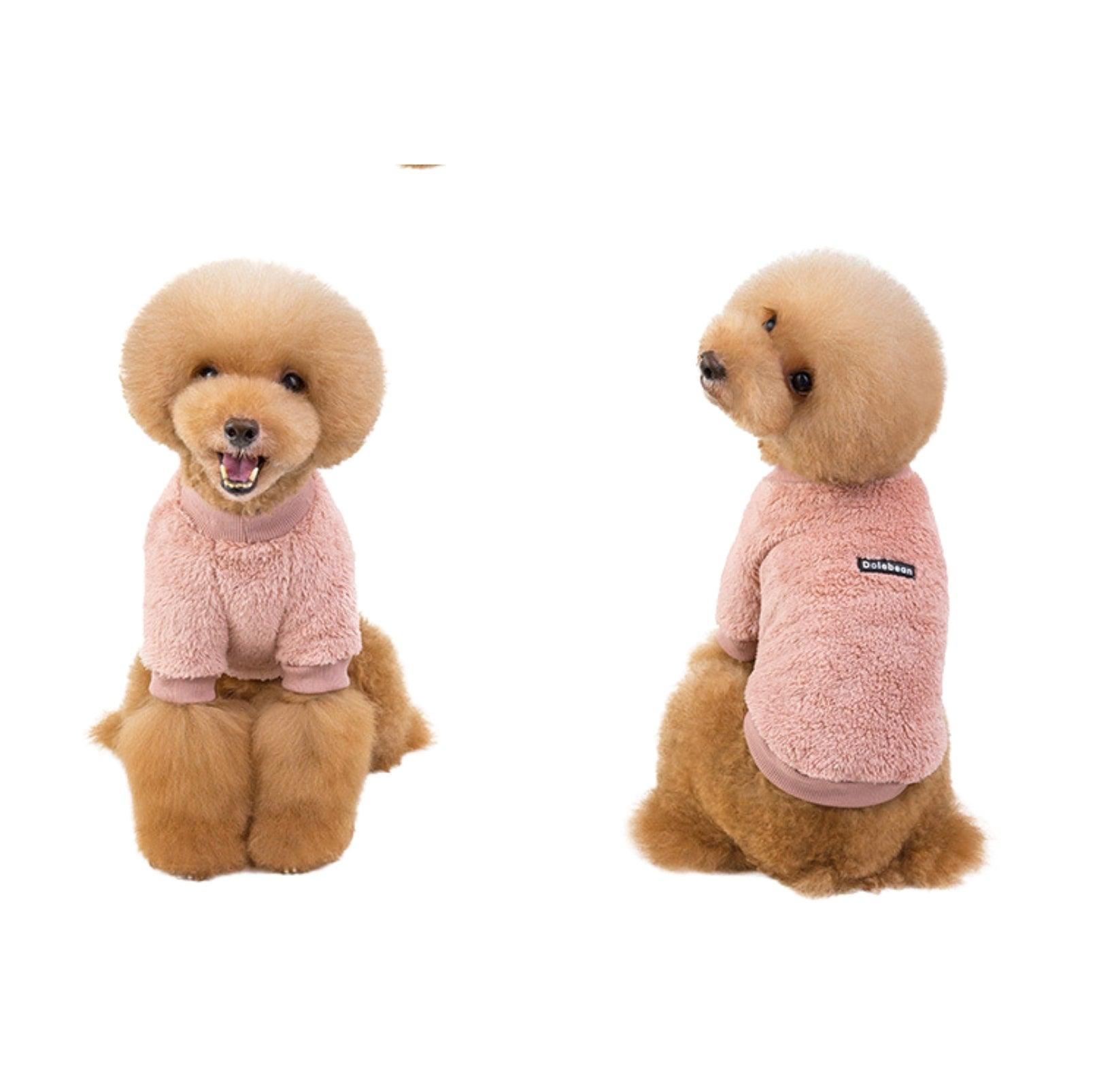Double-Fleece Crew Neck Dog Sweater - {{product.type}} - PawPawUp
