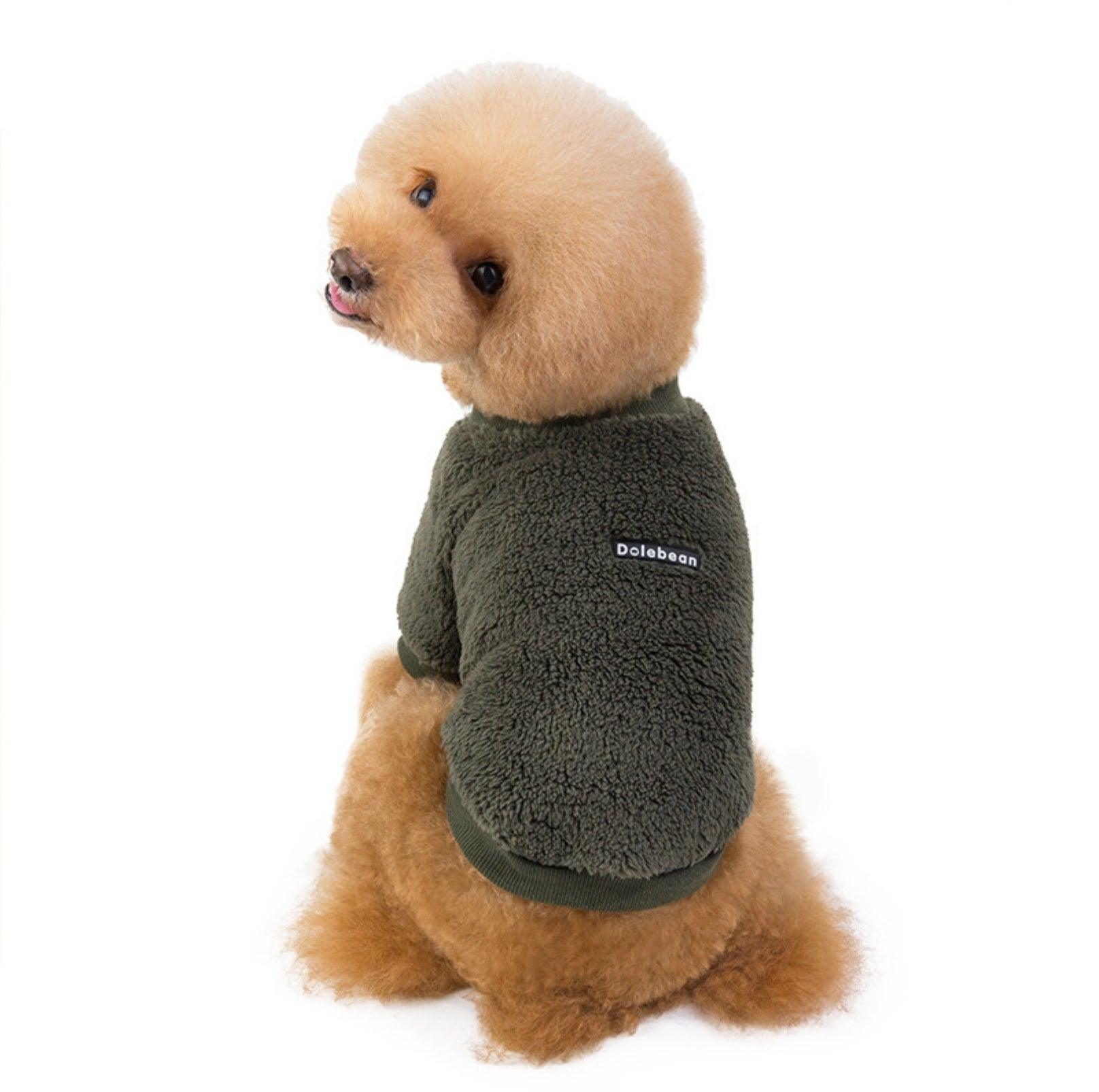 Double-Fleece Crew Neck Dog Sweater - {{product.type}} - PawPawUp