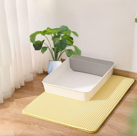 Dual-Layer Honeycomb Cat Litter Mat - Easy Clean, Non-Slip - {{product.type}} - PawPawUp