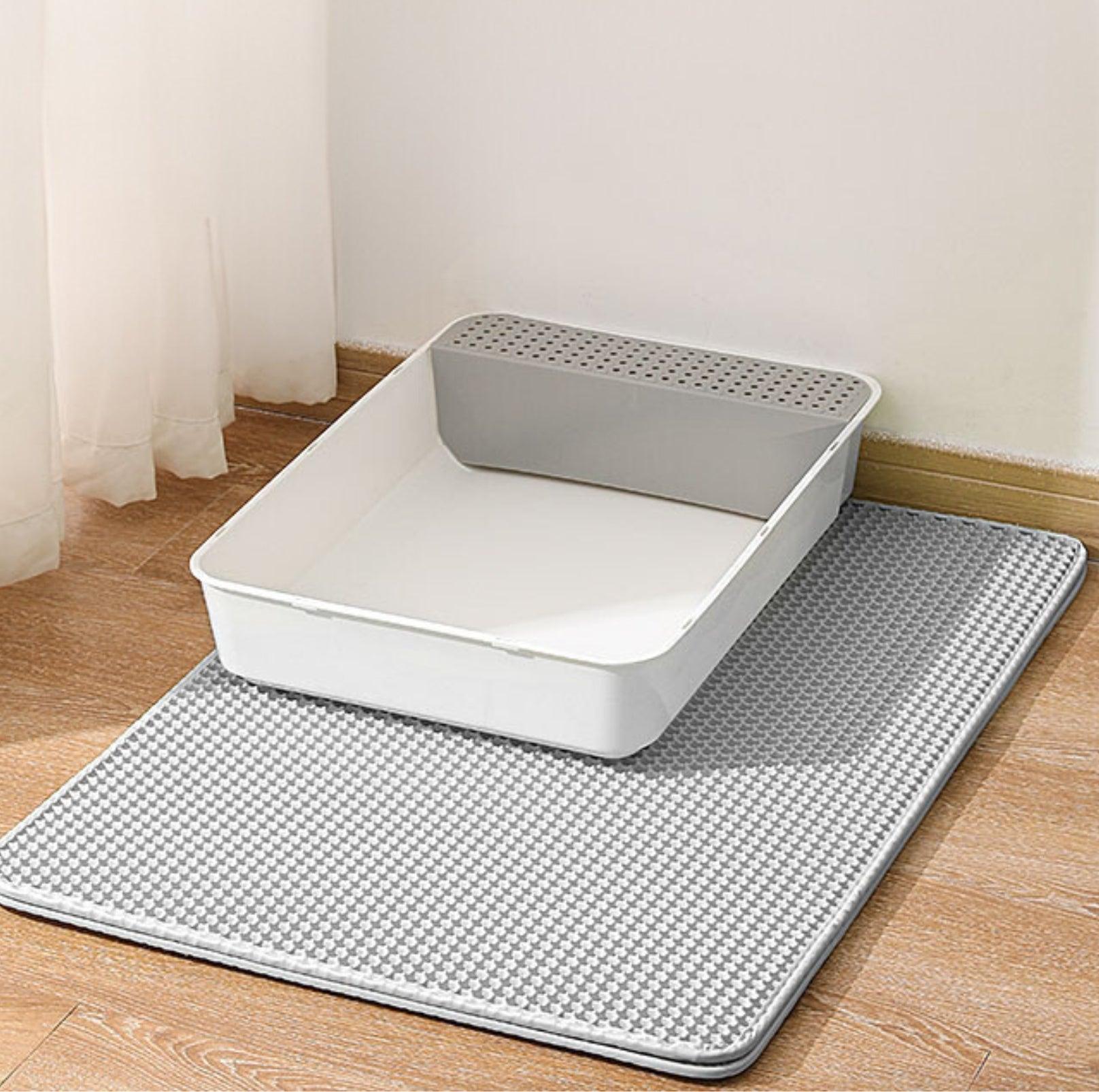 Dual-Layer Honeycomb Cat Litter Mat Easy Clean, Non-Slip – PawPawUp