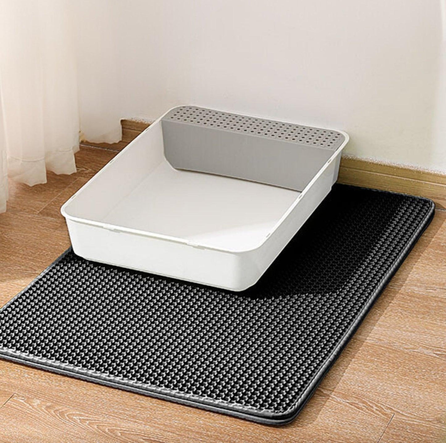 Dual-Layer Honeycomb Cat Litter Mat - Easy Clean, Non-Slip - {{product.type}} - PawPawUp