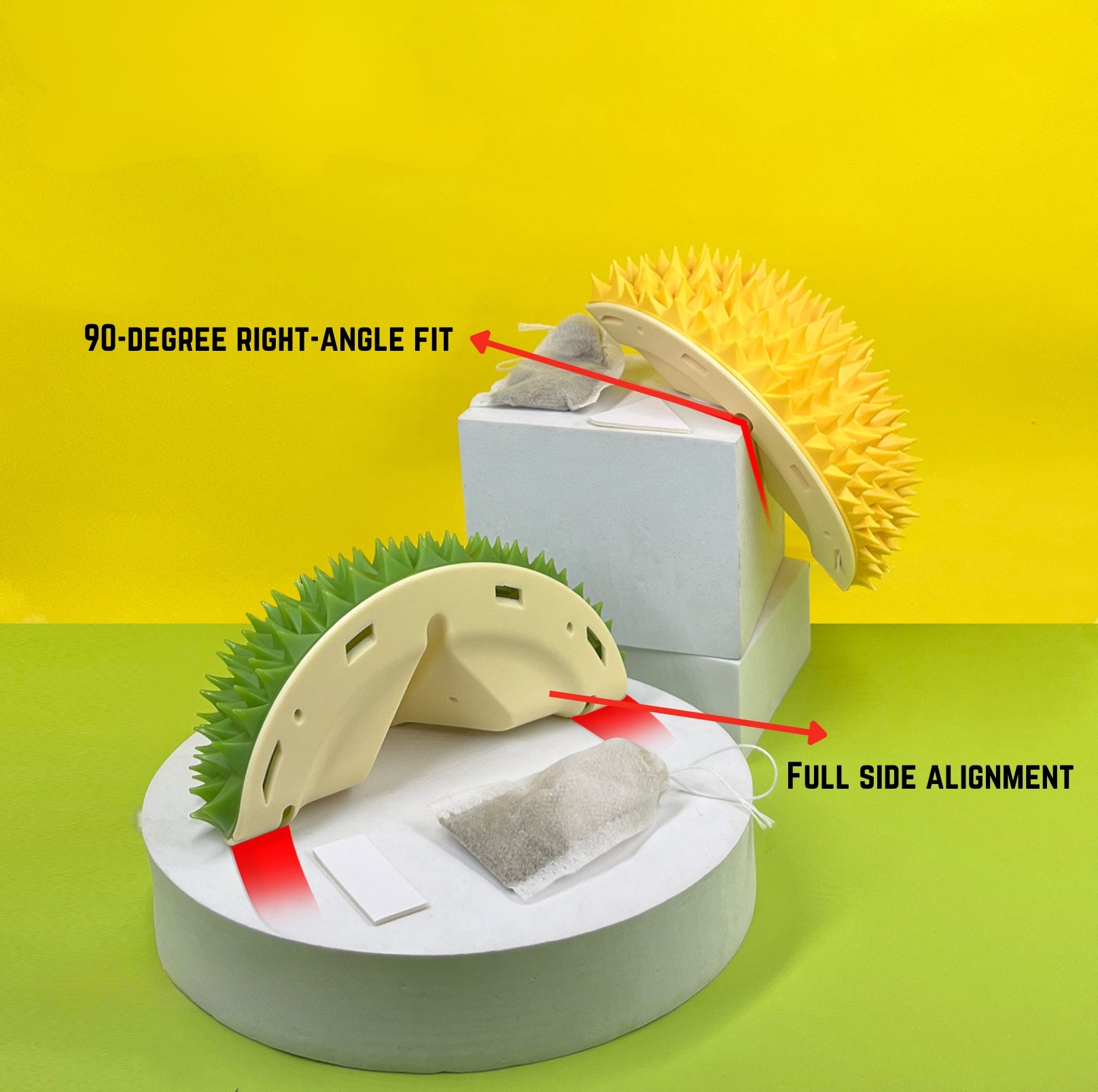 Durian-Shaped Multifunctional Cat Toy - Scratch, Groom, Feed, and Dental Clean - {{product.type}} - PawPawUp