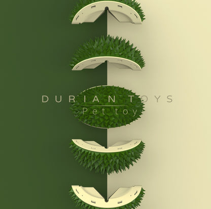 Durian-Shaped Multifunctional Cat Toy - Scratch, Groom, Feed, and Dental Clean - {{product.type}} - PawPawUp