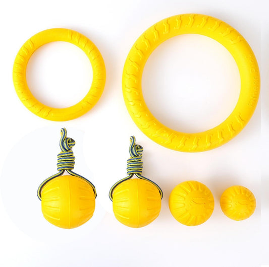 EVA Foam Dog Outdoor Training Toys - Ball & Tug Ring Styles - {{product.type}} - PawPawUp